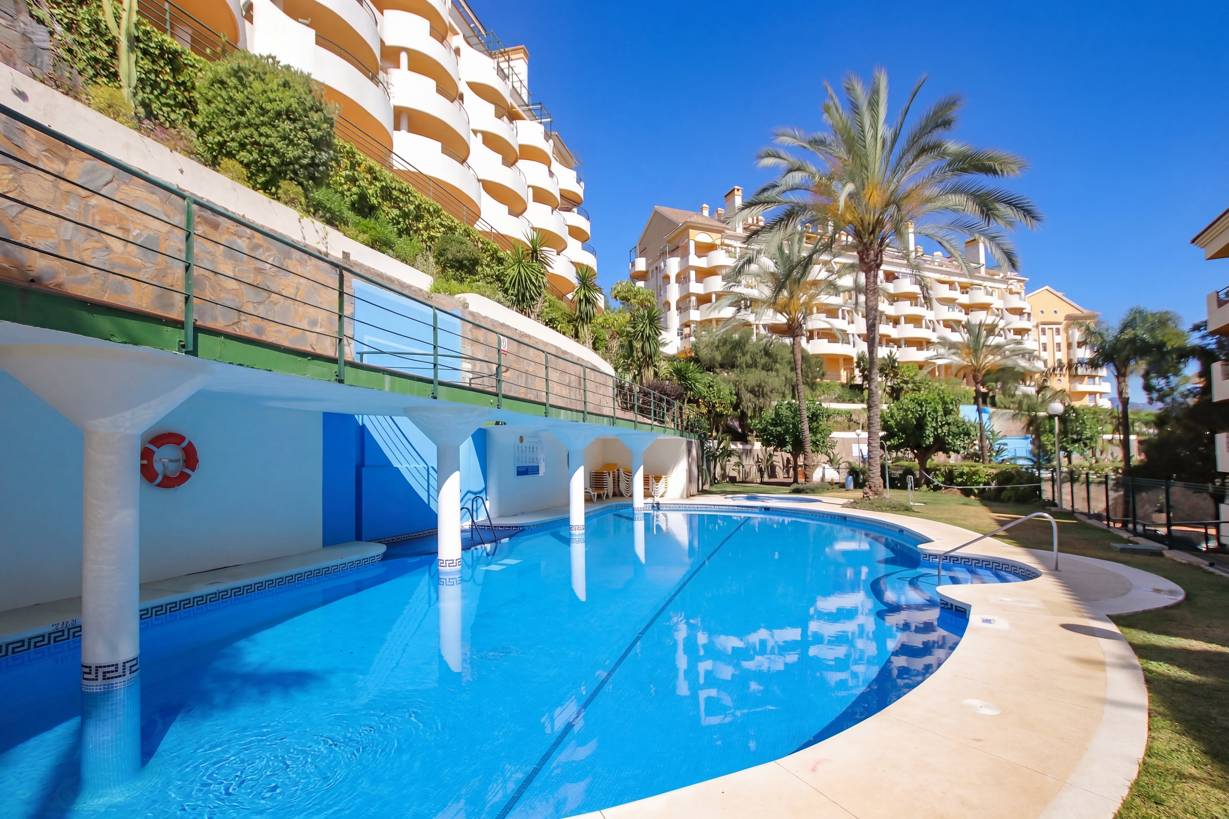 Panoramic view from Señorío de Aloha terrace over Nueva Andalucía